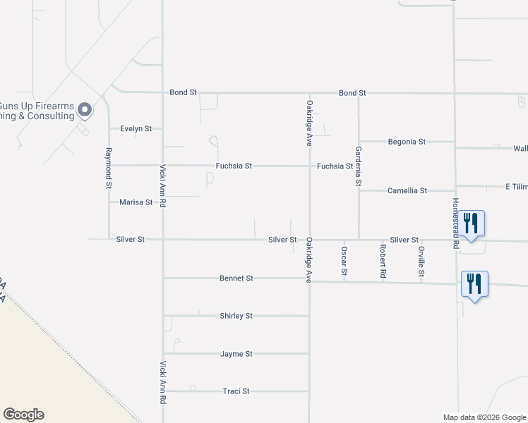 map of restaurants, bars, coffee shops, grocery stores, and more near 9921 South John D Court in Pahrump