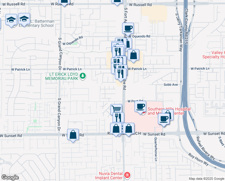 map of restaurants, bars, coffee shops, grocery stores, and more near 9473 Stills Way in Las Vegas