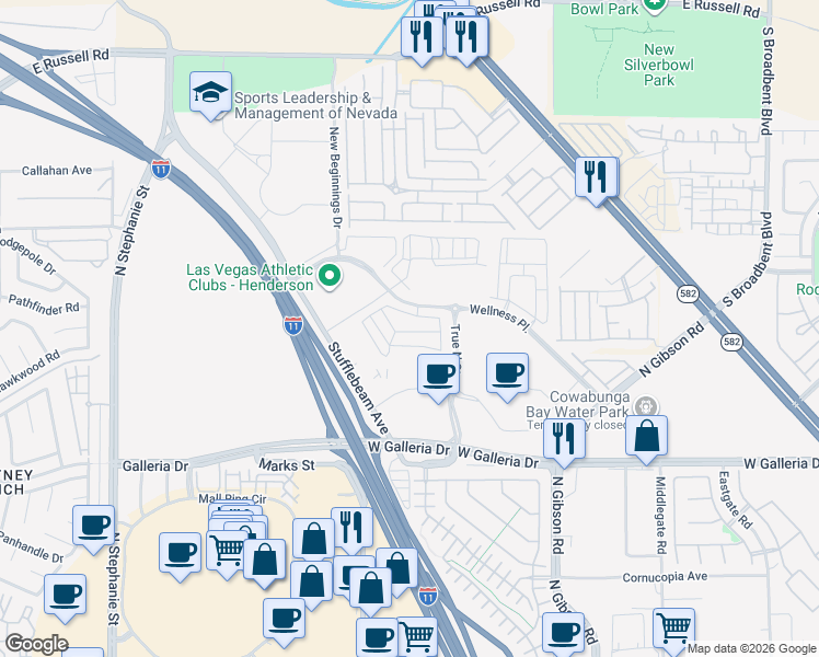 map of restaurants, bars, coffee shops, grocery stores, and more near 1166-1182 Stufflebeam Ave in Henderson