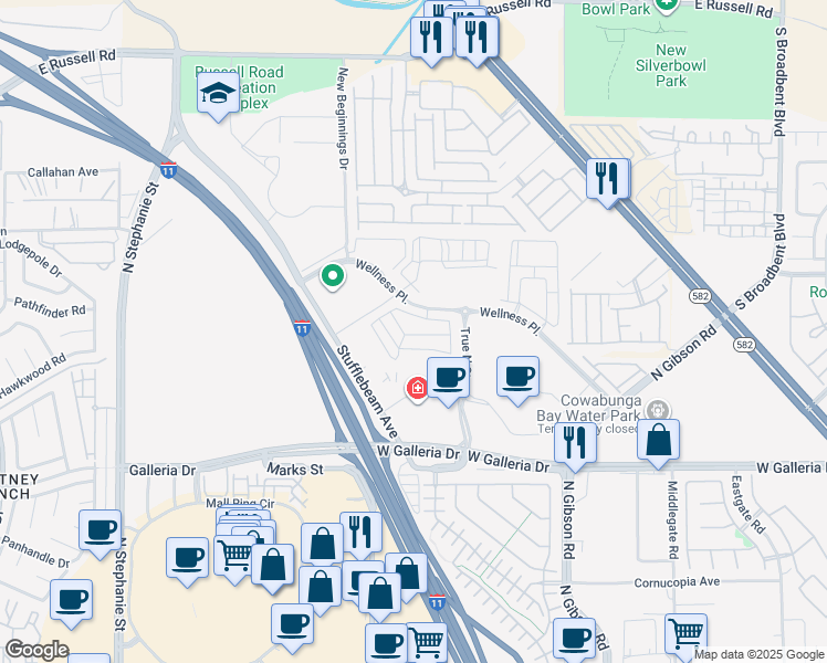 map of restaurants, bars, coffee shops, grocery stores, and more near 1166-1182 Stufflebeam Ave in Henderson