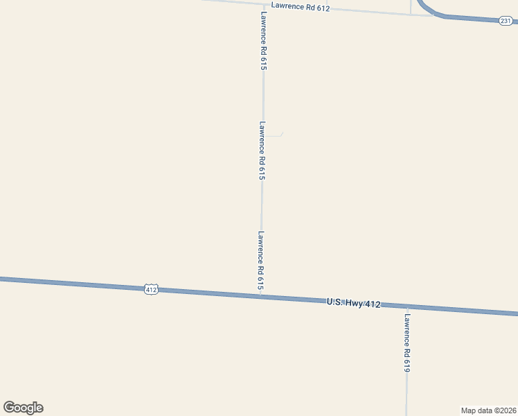 map of restaurants, bars, coffee shops, grocery stores, and more near 65 Lawrence Road 615 in Walnut Ridge