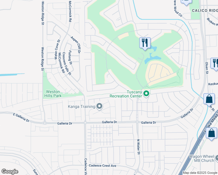 map of restaurants, bars, coffee shops, grocery stores, and more near 290 Via Franciosa Drive in Henderson