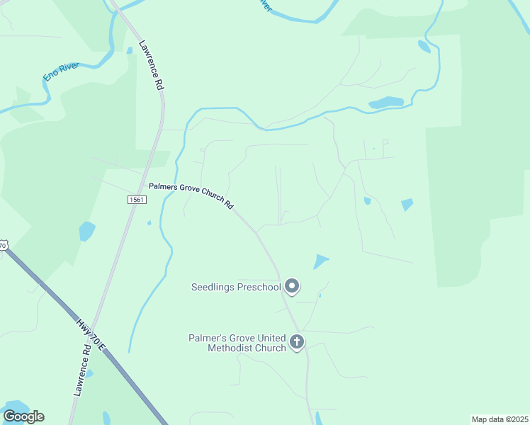 map of restaurants, bars, coffee shops, grocery stores, and more near 2814 Yates Road in Hillsborough