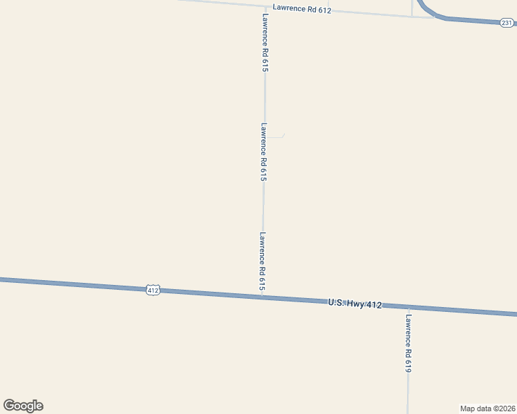 map of restaurants, bars, coffee shops, grocery stores, and more near 65 Lawrence Road 615 in Walnut Ridge