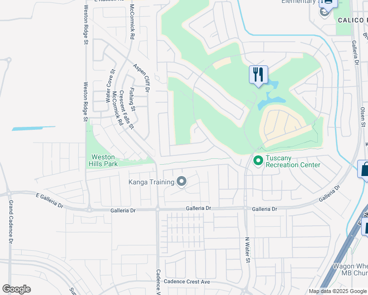 map of restaurants, bars, coffee shops, grocery stores, and more near 257 Via Di Citta Drive in Henderson