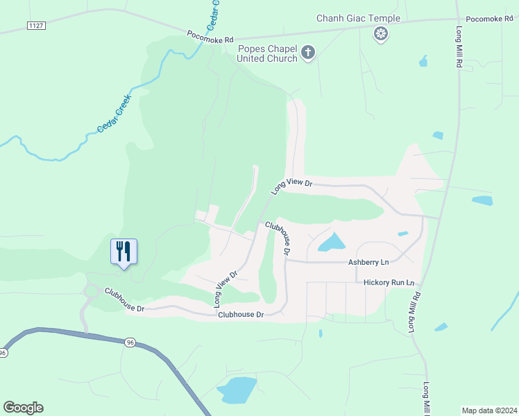 map of restaurants, bars, coffee shops, grocery stores, and more near 450 Long View Drive in Franklinton