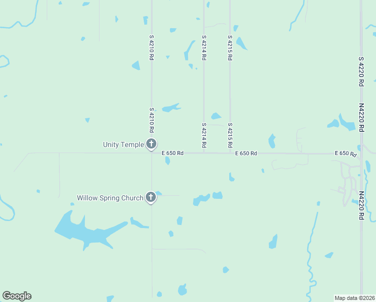 map of restaurants, bars, coffee shops, grocery stores, and more near 18259 East 650 Road in Inola