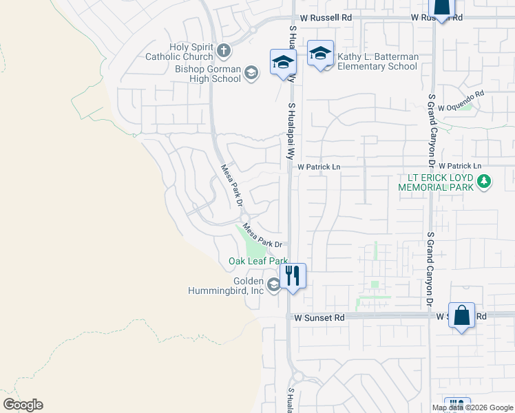 map of restaurants, bars, coffee shops, grocery stores, and more near 10325 Jade Point Drive in Las Vegas