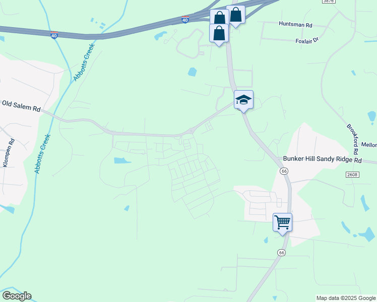 map of restaurants, bars, coffee shops, grocery stores, and more near 8000 Carlow Drive in Kernersville
