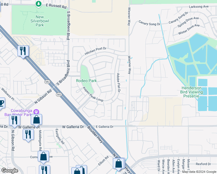 map of restaurants, bars, coffee shops, grocery stores, and more near 701 Orchid Tree Lane in Henderson