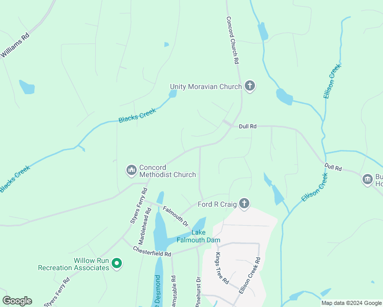map of restaurants, bars, coffee shops, grocery stores, and more near 8704 Concord Church Road in Lewisville