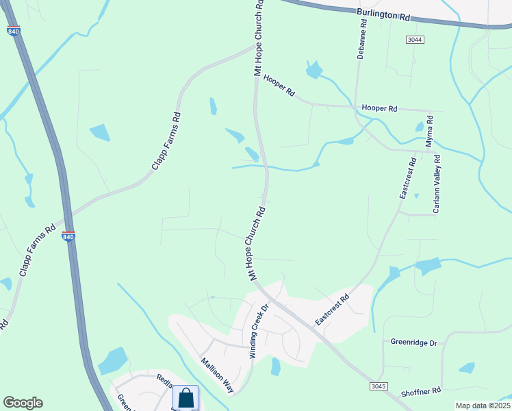 map of restaurants, bars, coffee shops, grocery stores, and more near 1424 Mount Hope Church Road in McLeansville