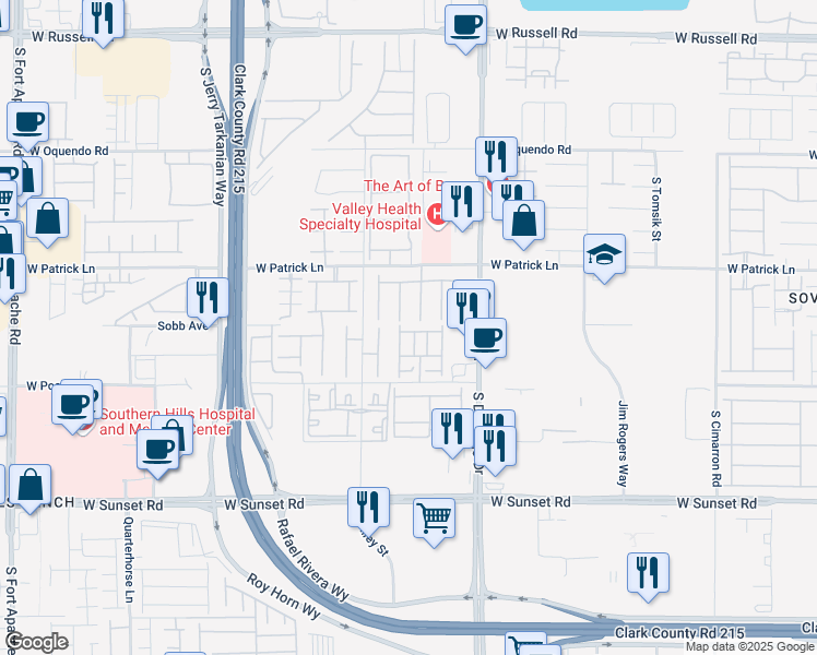 map of restaurants, bars, coffee shops, grocery stores, and more near 8728 Giant Causeway Avenue in Las Vegas