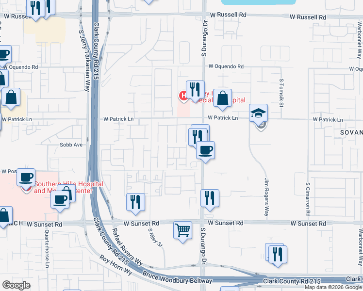 map of restaurants, bars, coffee shops, grocery stores, and more near 8680 Giant Causeway Avenue in Las Vegas