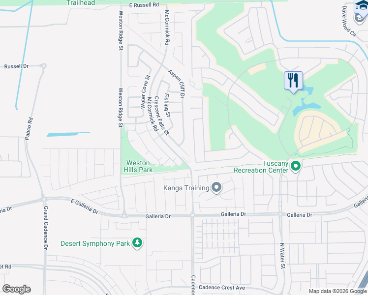 map of restaurants, bars, coffee shops, grocery stores, and more near 924 Crescent Falls Street in Henderson