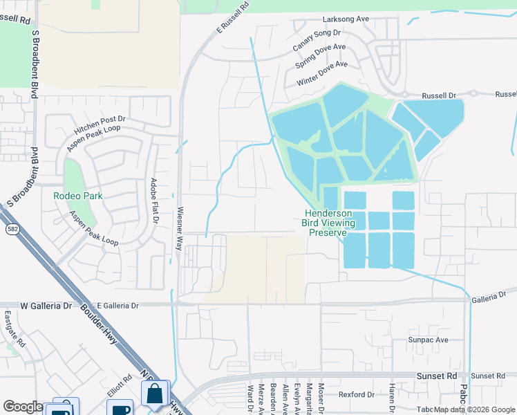 map of restaurants, bars, coffee shops, grocery stores, and more near 927 Violet Heron Street in Henderson