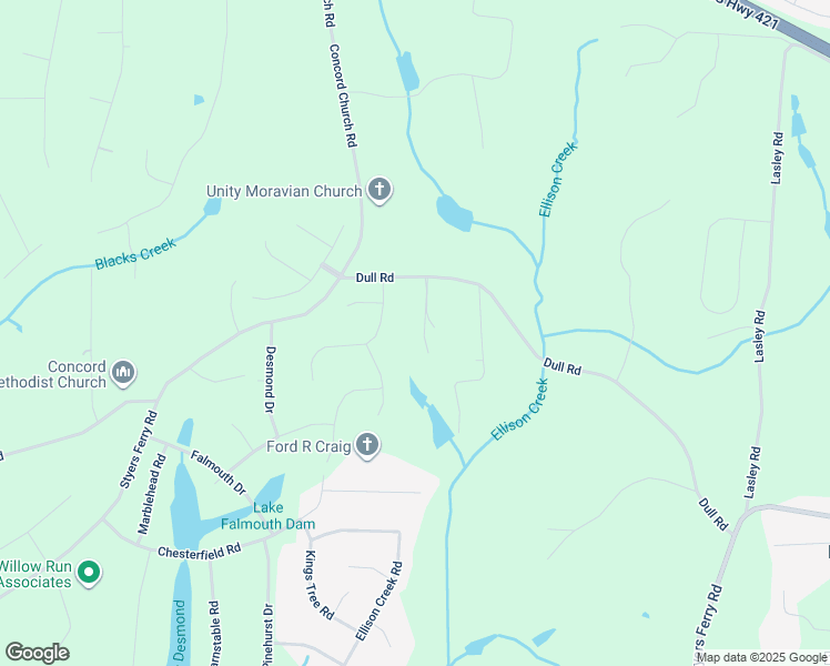 map of restaurants, bars, coffee shops, grocery stores, and more near 8354 Dull Road in Clemmons
