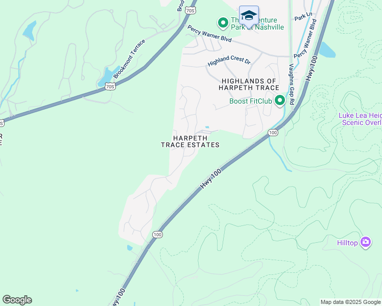 map of restaurants, bars, coffee shops, grocery stores, and more near 689 Harpeth Trace Drive in Nashville