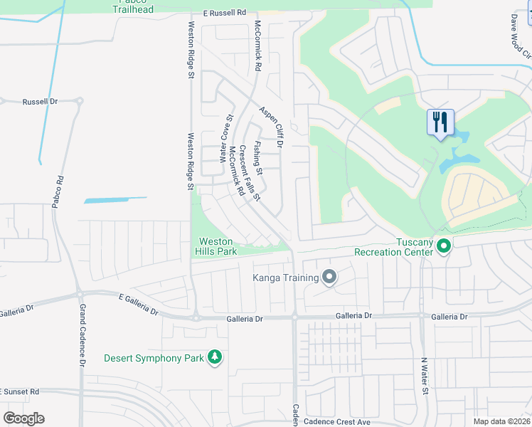 map of restaurants, bars, coffee shops, grocery stores, and more near 921 Aspen Cliff Drive in Henderson