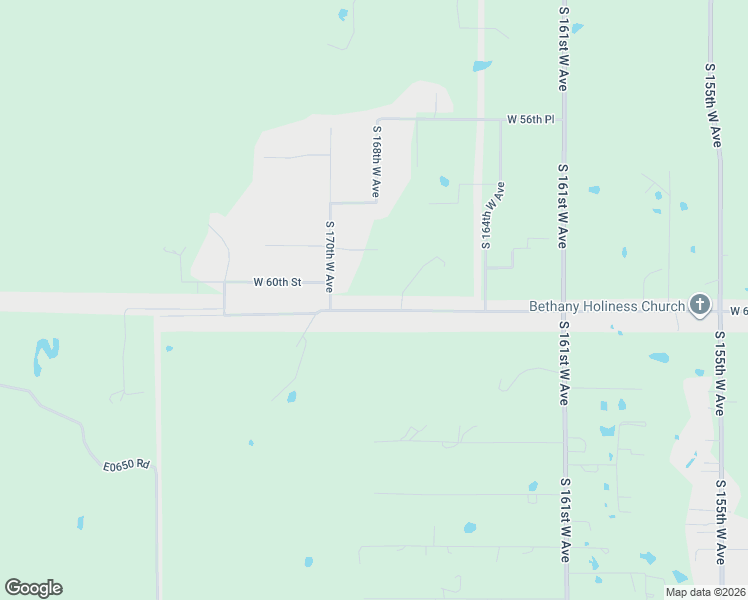 map of restaurants, bars, coffee shops, grocery stores, and more near 6007 South 170th West Avenue in Sand Springs