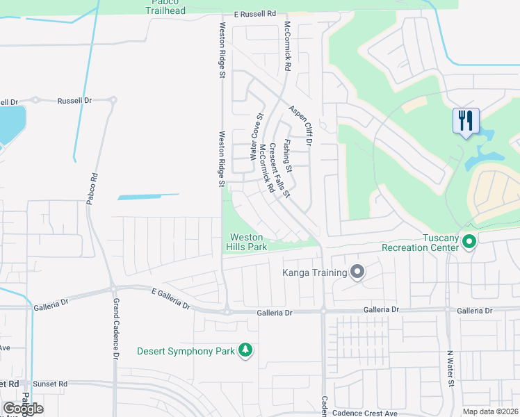 map of restaurants, bars, coffee shops, grocery stores, and more near 974 Wembly Hills Place in Henderson