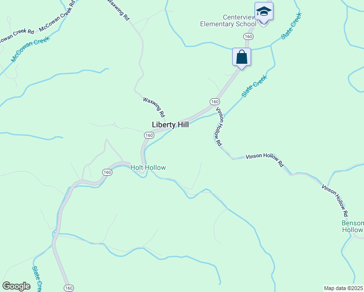 map of restaurants, bars, coffee shops, grocery stores, and more near 2236 Tennessee 160 in Newport