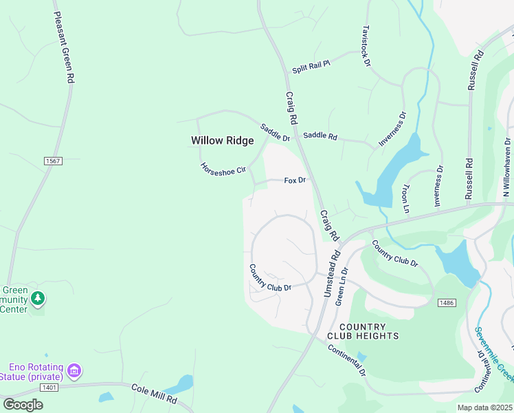 map of restaurants, bars, coffee shops, grocery stores, and more near 5302 Big Fork Road in Durham