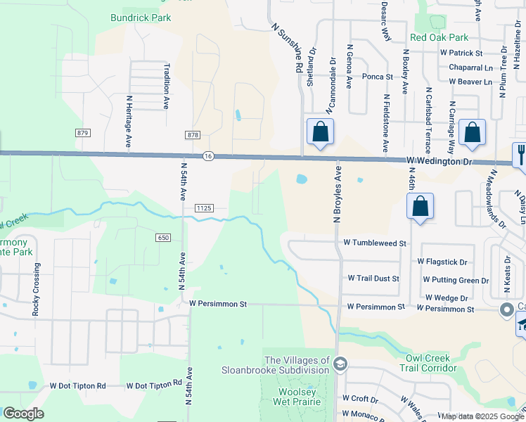 map of restaurants, bars, coffee shops, grocery stores, and more near 5102 West Wedington Drive in Fayetteville