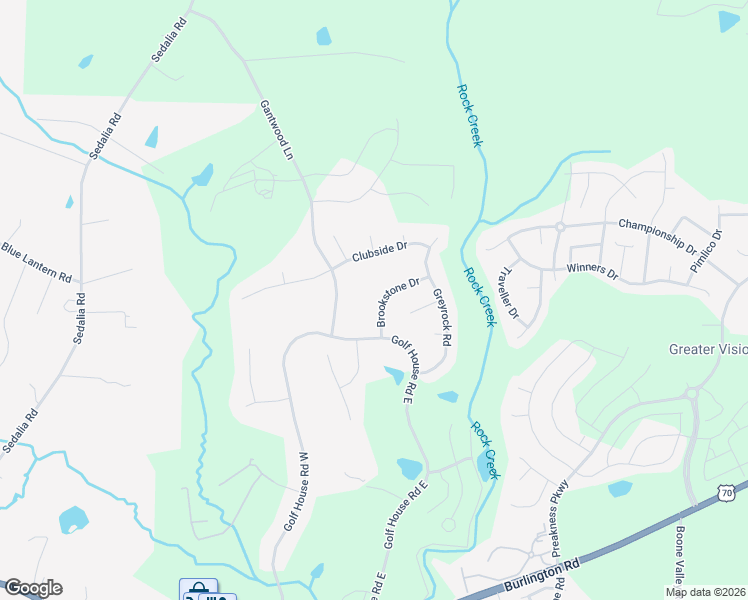 map of restaurants, bars, coffee shops, grocery stores, and more near 6509 Brookstone Drive in Whitsett