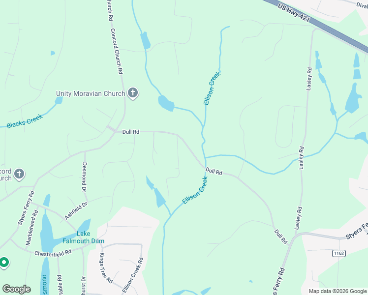 map of restaurants, bars, coffee shops, grocery stores, and more near 8275 Dull Road in Clemmons