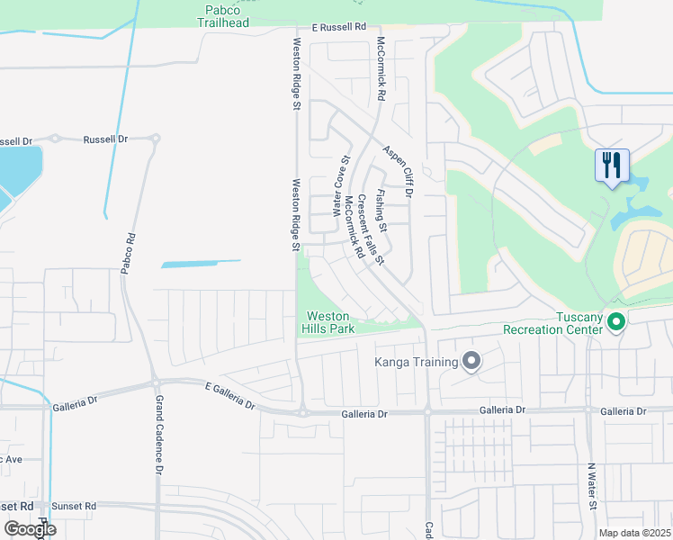 map of restaurants, bars, coffee shops, grocery stores, and more near 974 Wembly Hills Place in Henderson