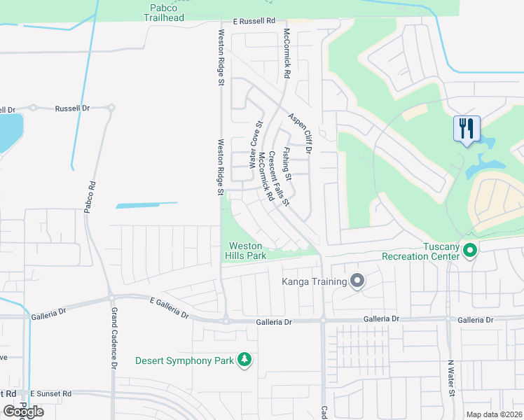map of restaurants, bars, coffee shops, grocery stores, and more near 974 Wembly Hills Place in Henderson