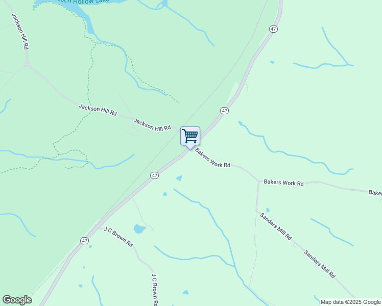 map of restaurants, bars, coffee shops, grocery stores, and more near 3998 Tennessee 47 in Burns