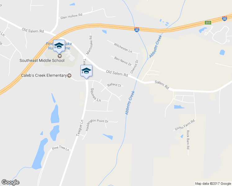 map of restaurants, bars, coffee shops, grocery stores, and more near 1341 Salem Crossing Road in Kernersville