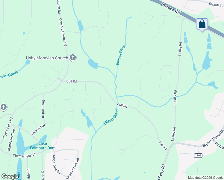 map of restaurants, bars, coffee shops, grocery stores, and more near 8275 Dull Road in Clemmons