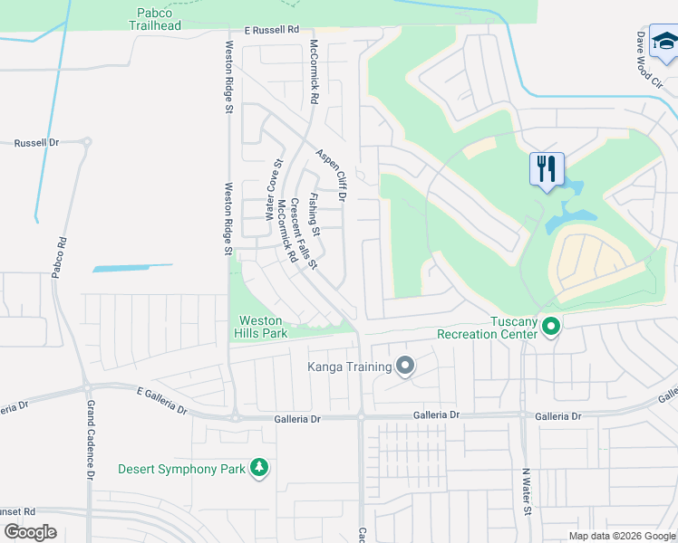 map of restaurants, bars, coffee shops, grocery stores, and more near 921 Aspen Cliff Drive in Henderson