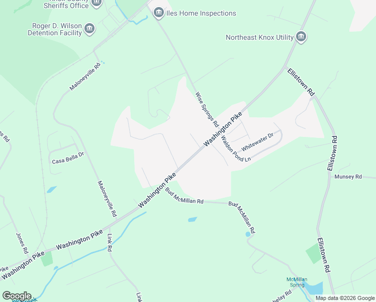 map of restaurants, bars, coffee shops, grocery stores, and more near 6907 Washington Pike in Knoxville