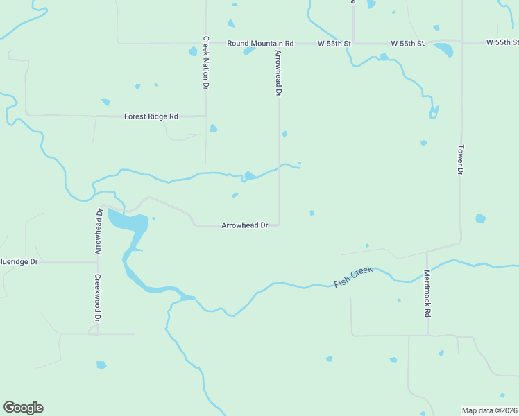 map of restaurants, bars, coffee shops, grocery stores, and more near 27663 Arrowhead Drive in Sand Springs
