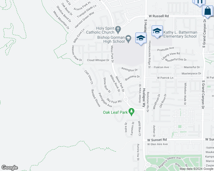 map of restaurants, bars, coffee shops, grocery stores, and more near 6150 Stone Rise Street in Las Vegas