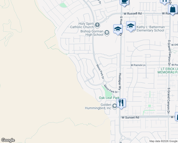 map of restaurants, bars, coffee shops, grocery stores, and more near 6150 Stone Rise Street in Las Vegas