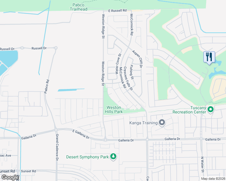map of restaurants, bars, coffee shops, grocery stores, and more near 987 Wembly Hills Place in Henderson