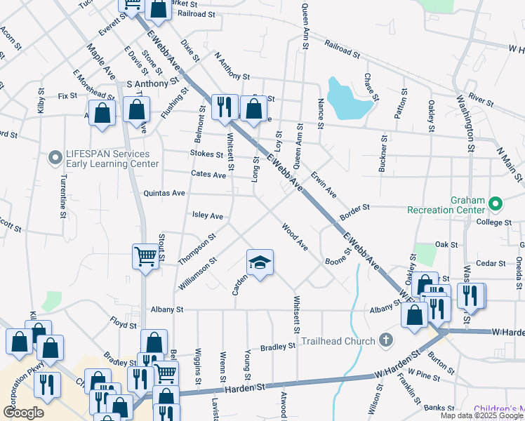 map of restaurants, bars, coffee shops, grocery stores, and more near 209 Williamson Street in Burlington