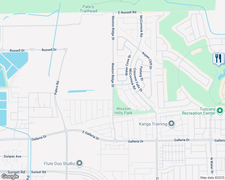 map of restaurants, bars, coffee shops, grocery stores, and more near 400 Grand Toccata Street in Henderson