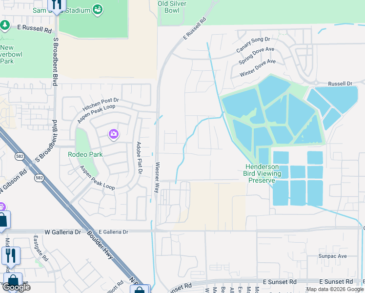 map of restaurants, bars, coffee shops, grocery stores, and more near 551 Ruby Robin Avenue in Henderson