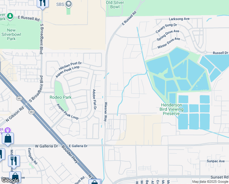 map of restaurants, bars, coffee shops, grocery stores, and more near 565 Ruby Robin Avenue in Henderson
