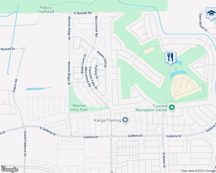 map of restaurants, bars, coffee shops, grocery stores, and more near 936 Aspen Cliff Drive in Henderson