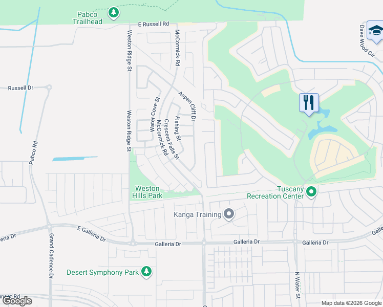 map of restaurants, bars, coffee shops, grocery stores, and more near 921 Aspen Cliff Drive in Henderson