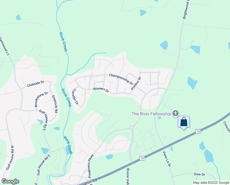 map of restaurants, bars, coffee shops, grocery stores, and more near 698 Affirmed Drive in Whitsett