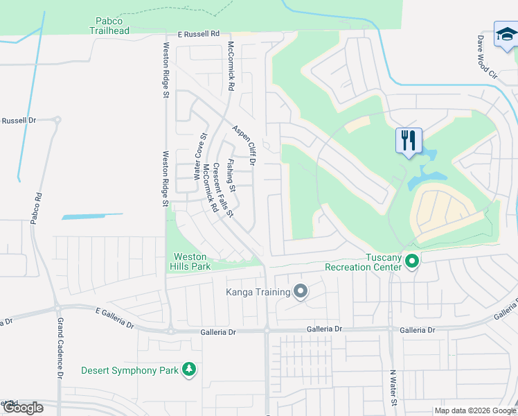 map of restaurants, bars, coffee shops, grocery stores, and more near 940 Aspen Cliff Drive in Henderson
