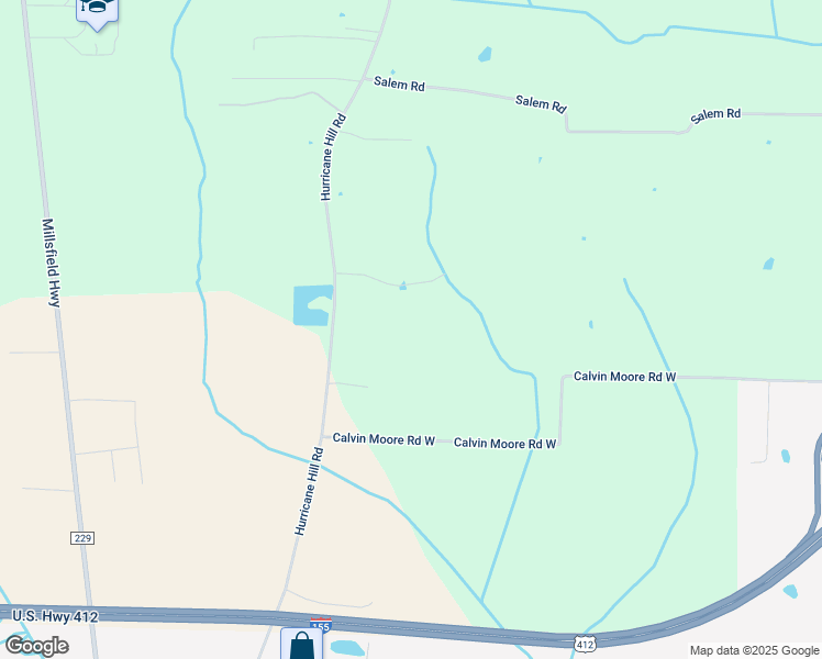 map of restaurants, bars, coffee shops, grocery stores, and more near 1150 Hurricane Hill Road in Dyersburg